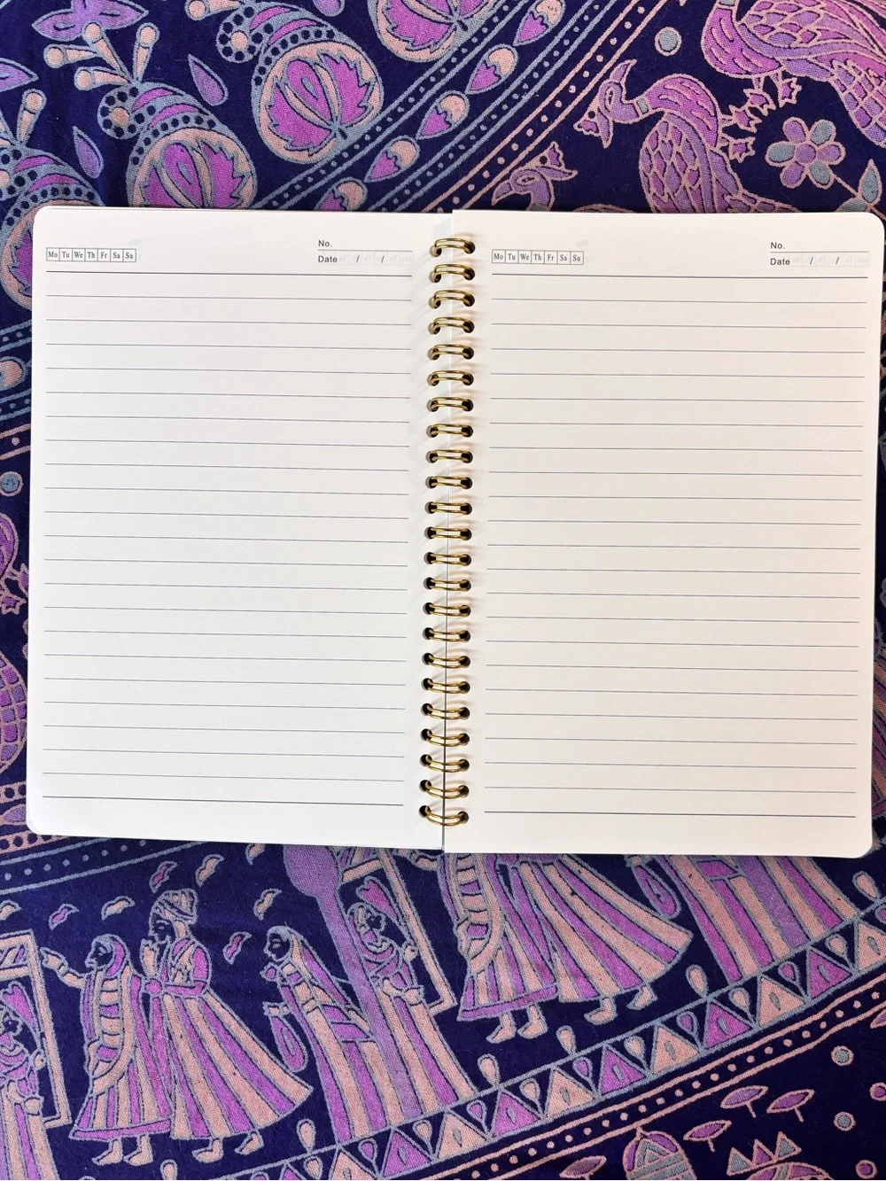 Spiral Notebook/Journal “The Overthinker” Floral Skeleton Cover 8.5inx5.5in